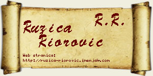 Ružica Riorović vizit kartica